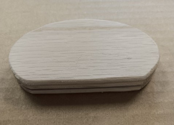 Kidney 2.125 x 3.75" flat side oval